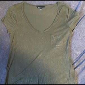 Rock & Republic Green Glitter T-Shirt